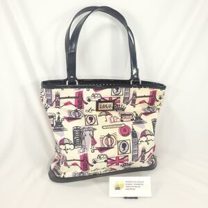 Lulu by Lulu Guinness London Purse Handbag White Black